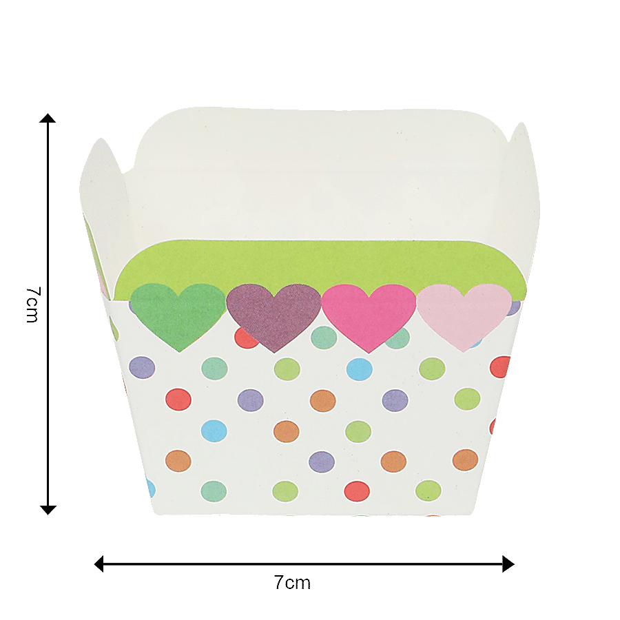 DP Muffin/Cake Baking Paper Cups - Multicoloured BB103Green