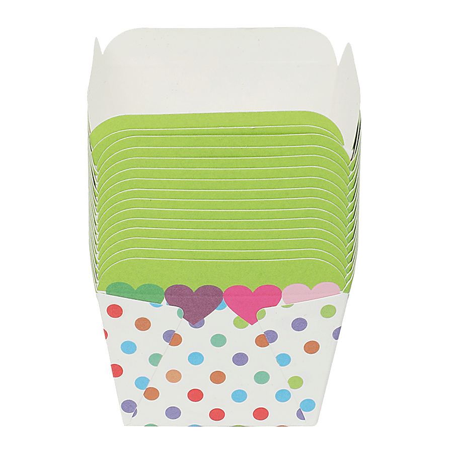 DP Muffin/Cake Baking Paper Cups - Multicoloured BB103Green