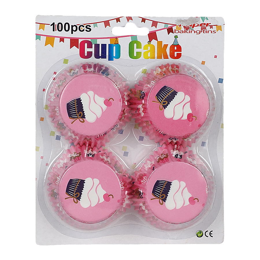 DP Printed Paper Cupcake Moulds - Pink