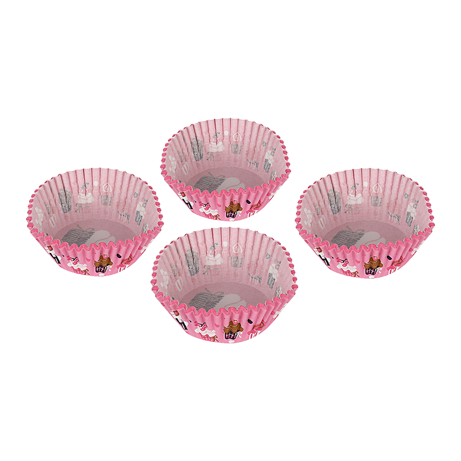 DP Printed Paper Cupcake Moulds - Pink