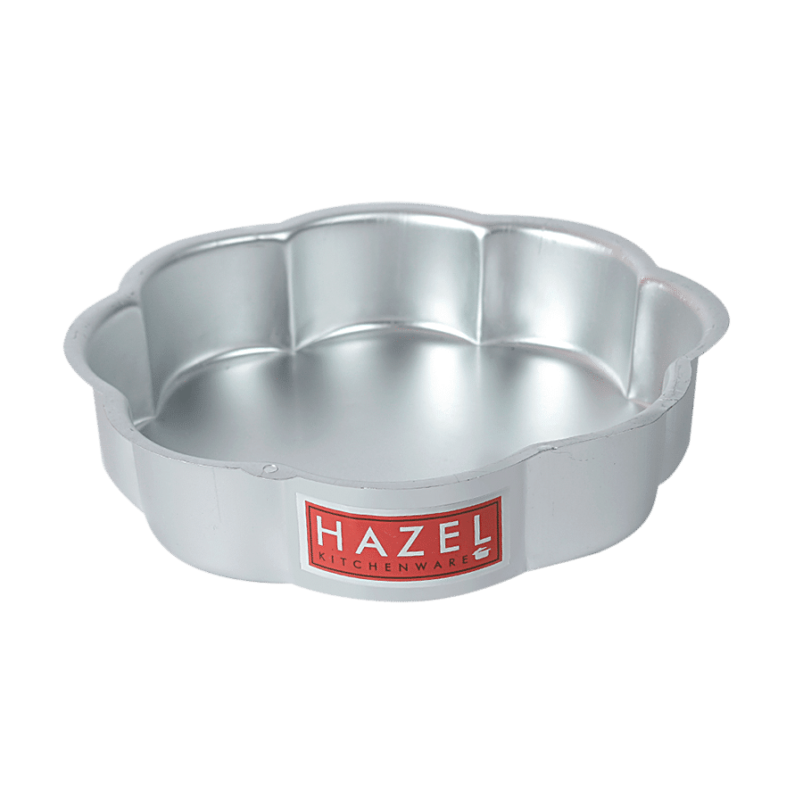 HAZEL Aluminium Flower Shape Cake Mould - Silver