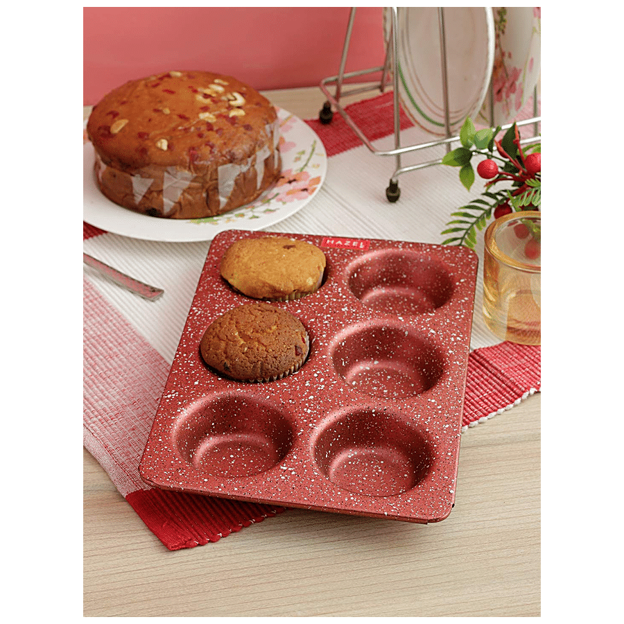 HAZEL Aluminium Nonstick Muffin Tray - Assorted Colour