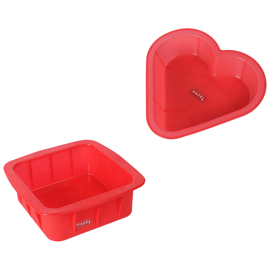 HAZEL Silicon Square & Heart Mould - Small