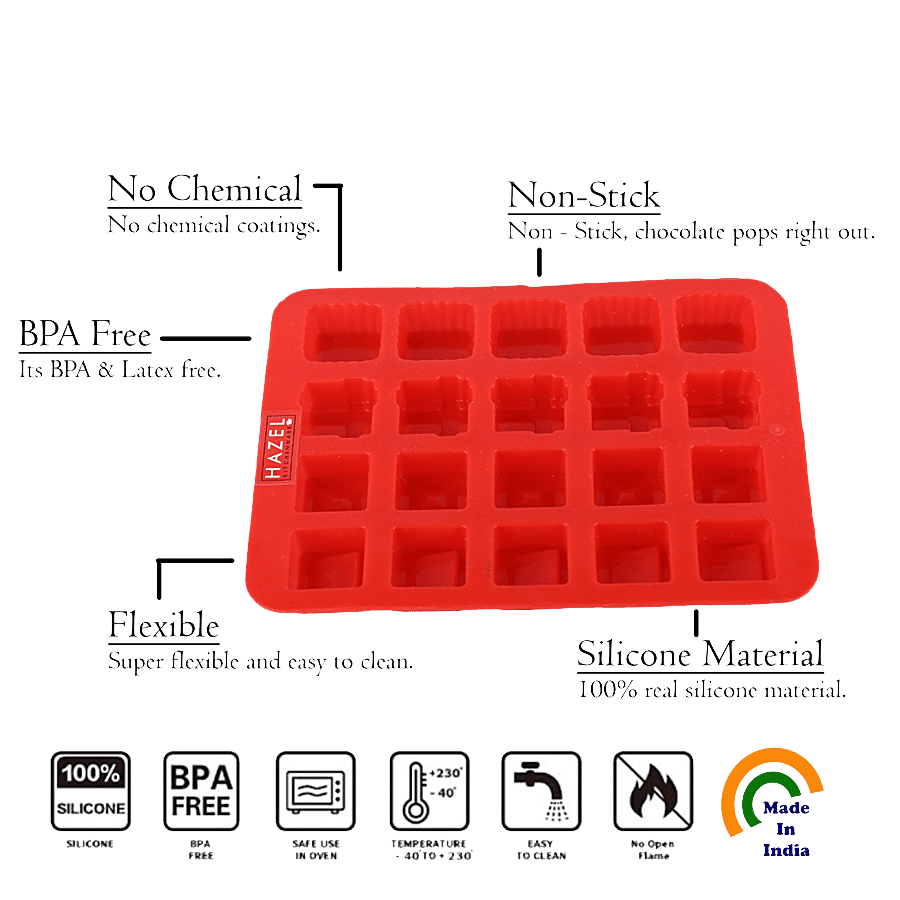 HAZEL Silicone 3D DIY Baking Moulds - Square