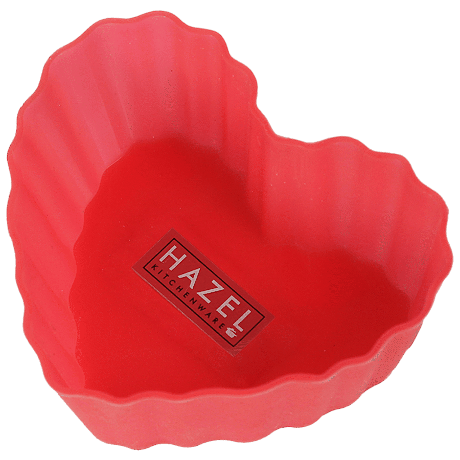 HAZEL Silicone Heart Muffin Mould - Assorted Colour