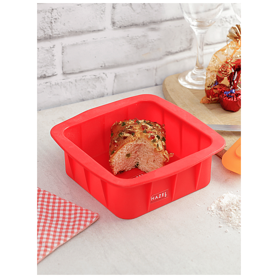 HAZEL Small Silicon Red Square Cake Mould - Assorted Colour