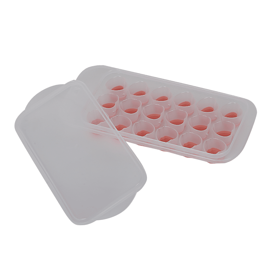 HuiHuang Plastic & Silicone Ice Tray - Pink