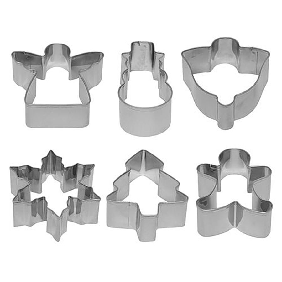 Kuki Fun Stainless Steel Cookie-Brownie Cutters & Slicer - Silver