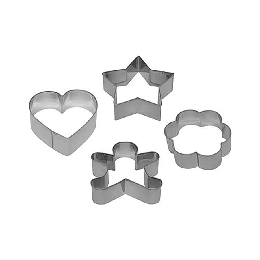 Kuki Fun Stainless Steel Cookie-Brownie Cutters & Slicer - Silver