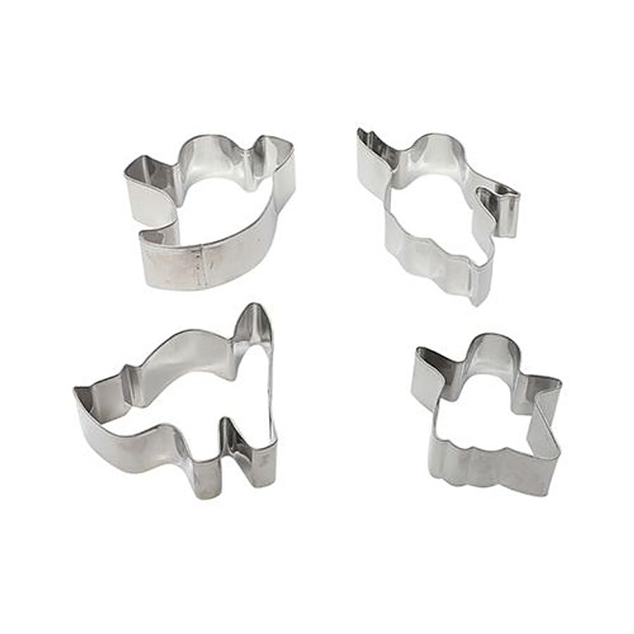 Kuki Fun Stainless Steel Cookie-Brownie Cutters & Slicer - Silver