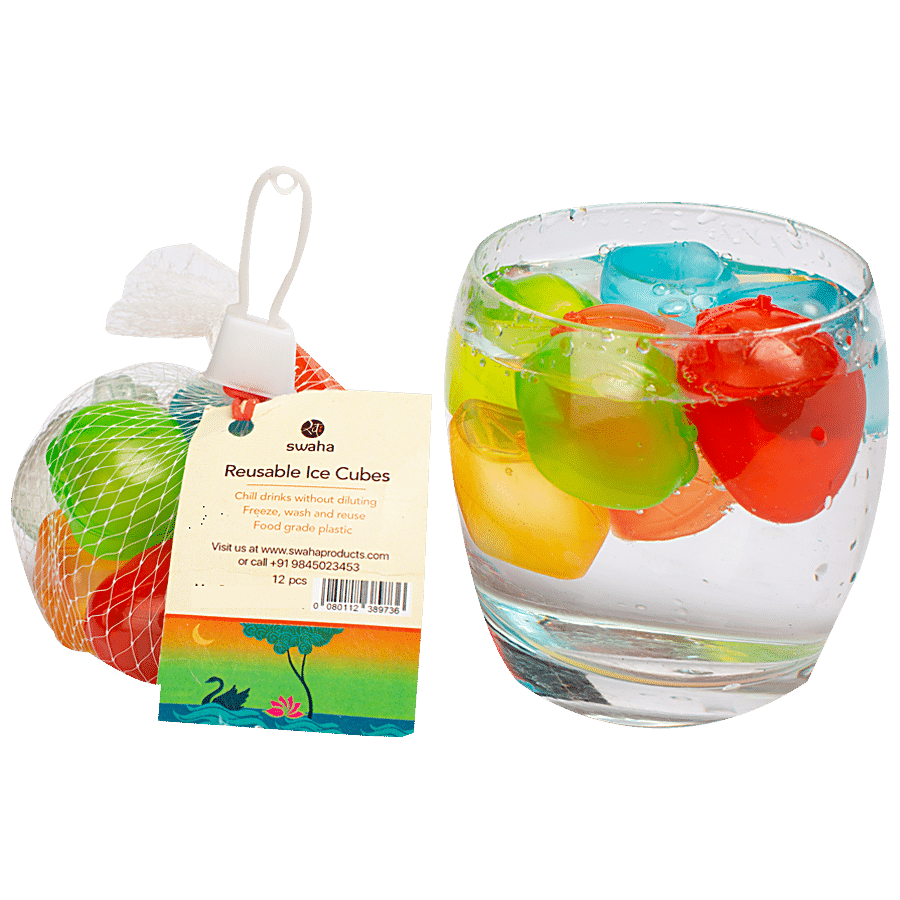 SWAHA Reusable Ice Cubes - Made Up Of Food-Grade Plastic