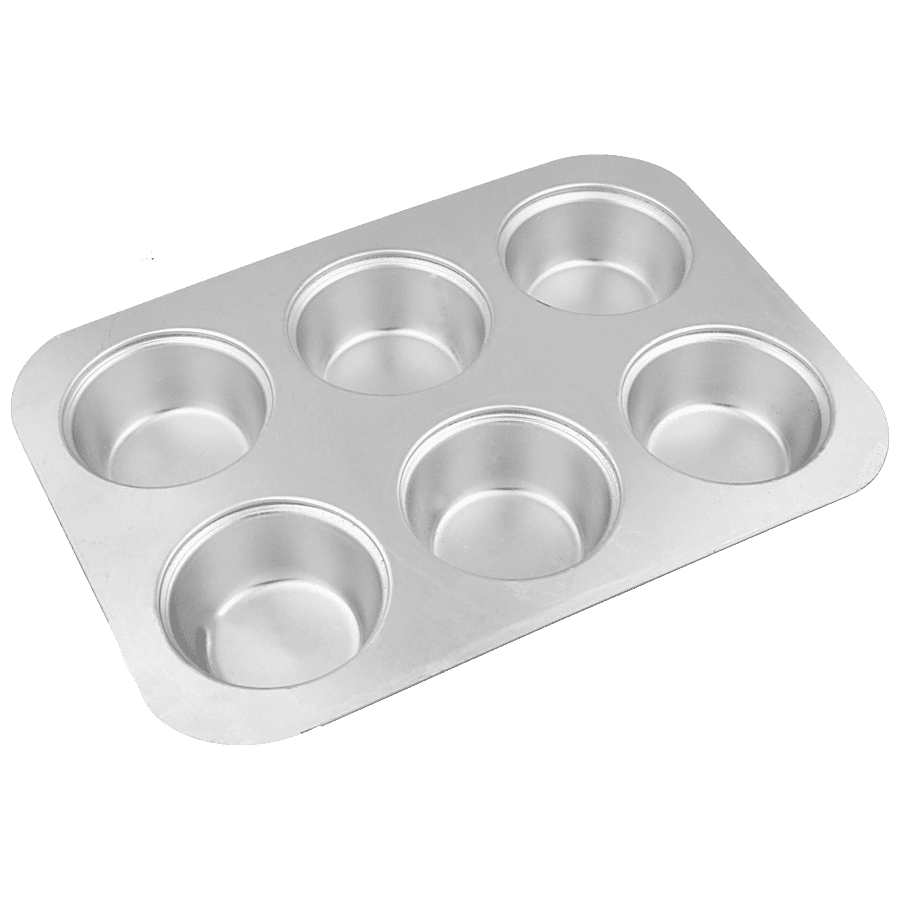 Segovia Aluminium Muffin Tray - With 6 Cavities