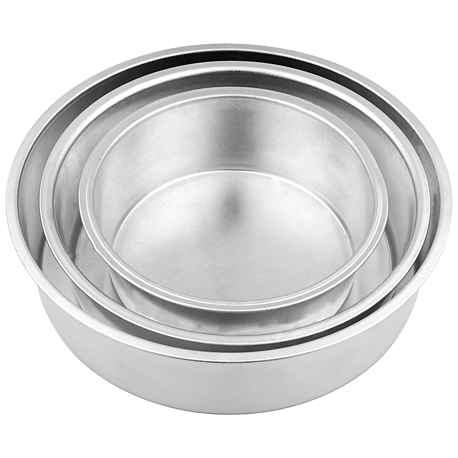 Segovia Aluminium Round Shaped Cake Mould Set - Microwave