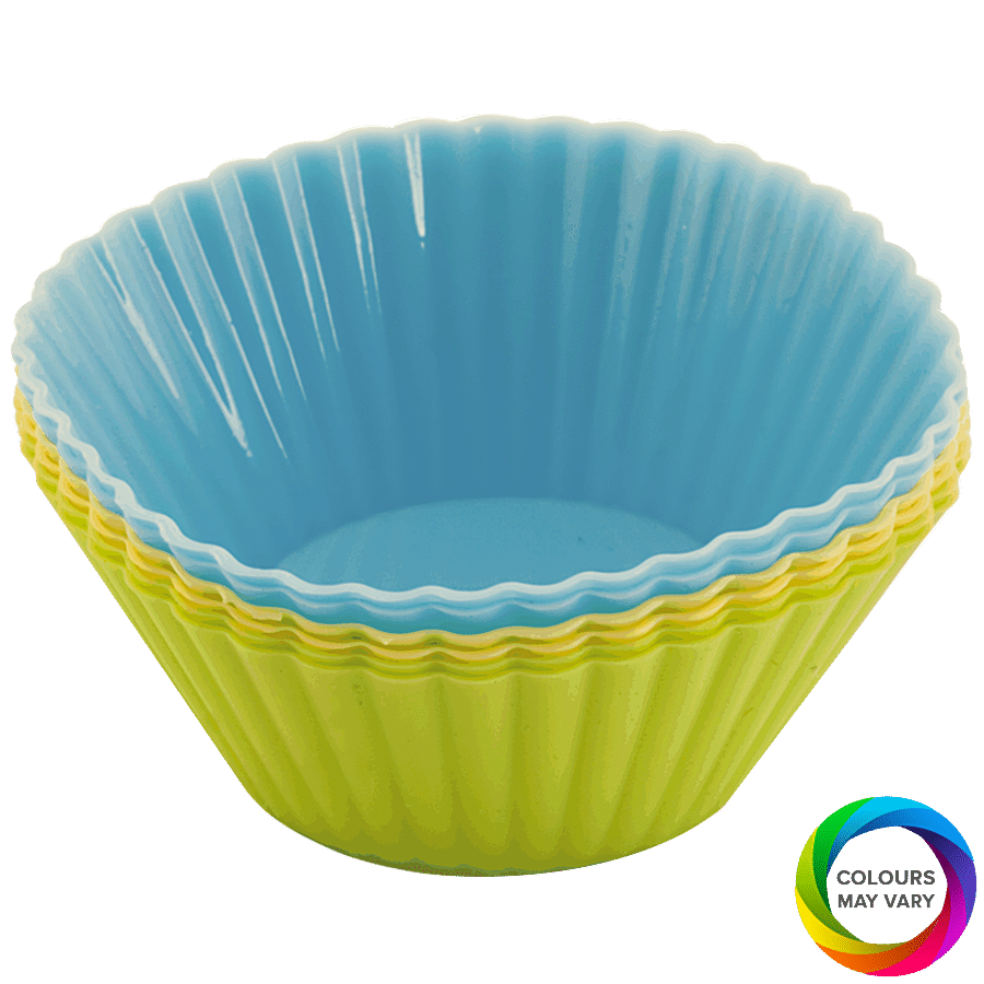 Seven seas Silicon Cup Cake - Muffin Mould Round Set