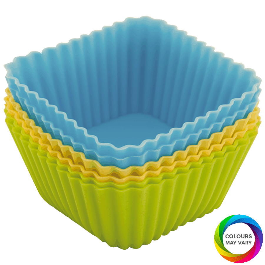 Seven seas Silicon Cup Cake - Muffin Mould Square Set