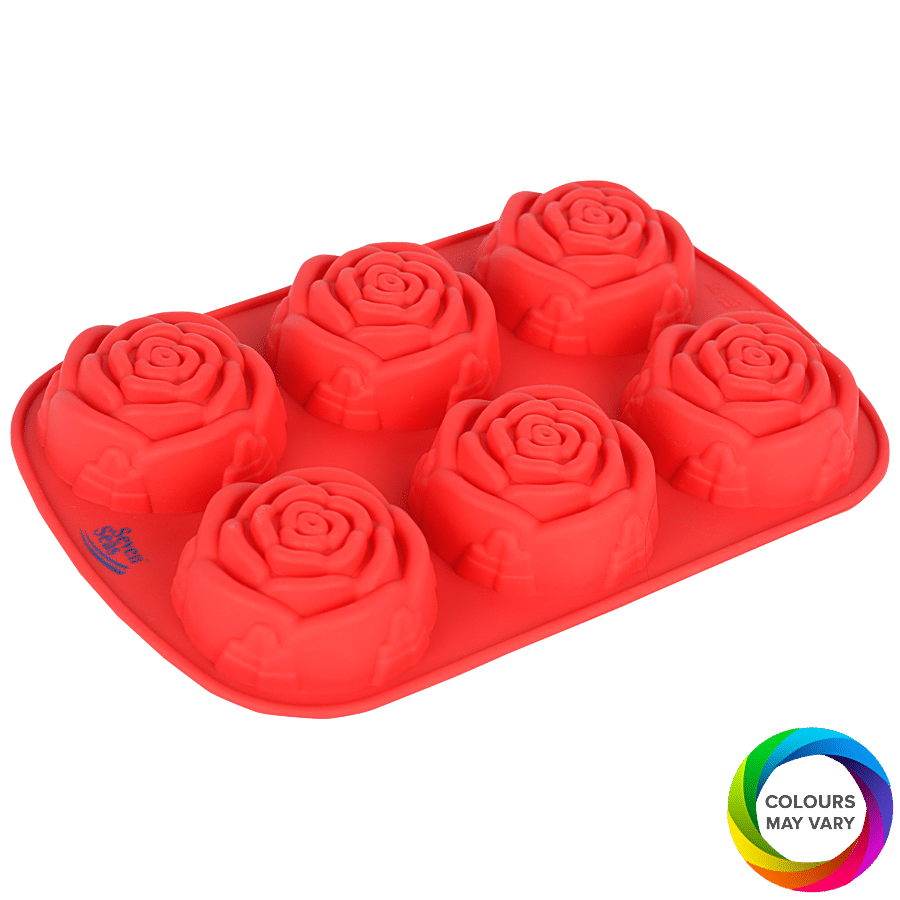 Seven seas Silicone Cake Mould - 6 Cavity