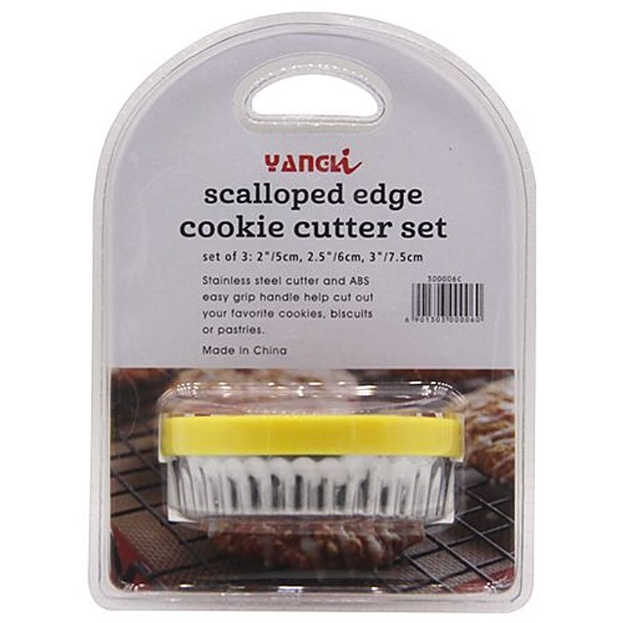 YANGLI Baked Cookie Cutter Set - Scalloped edge