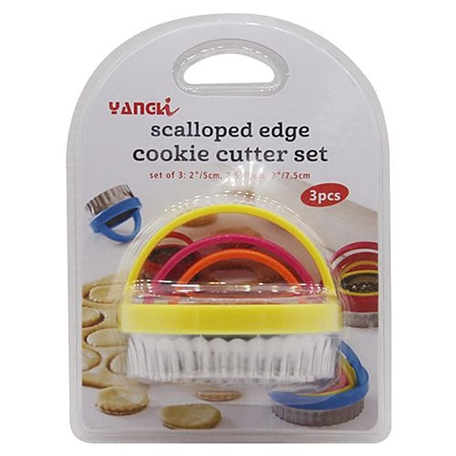 YANGLI Baked Cookie Cutter Set - Scalloped edge