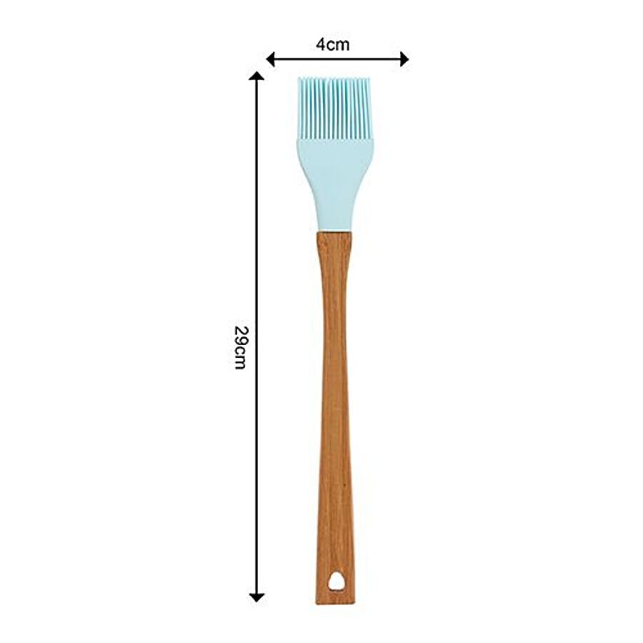 Casasunco Basting Brush Kitchen Oil Cooking Tool - Silicon Wooden