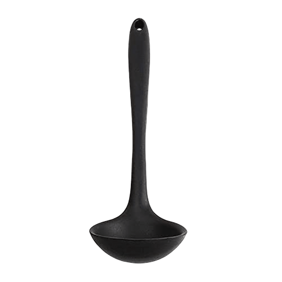 Femora Premium Virgin Silicone Ladle With Grip Handle - For Cooking