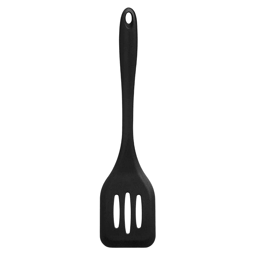 Femora Premium Virgin Silicone Slotted Turner With Grip Handle - For Cooking