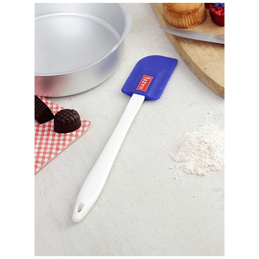 HAZEL Big Silicone Spatula With Plastic Handle - Blue