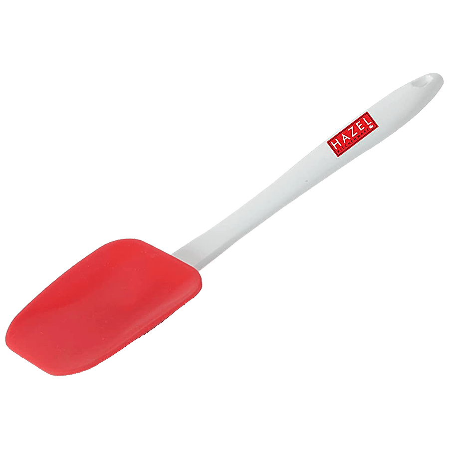 HAZEL Big Silicone Spoonula With Plastic Handle - Red