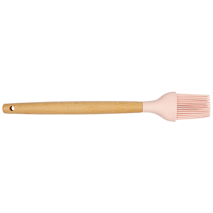 Yongsheng Silicone Basting Brush - Wooden Handle