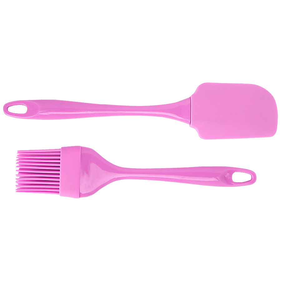 Yongsheng Silicone Brush & Spatula Plastic Handle - Small