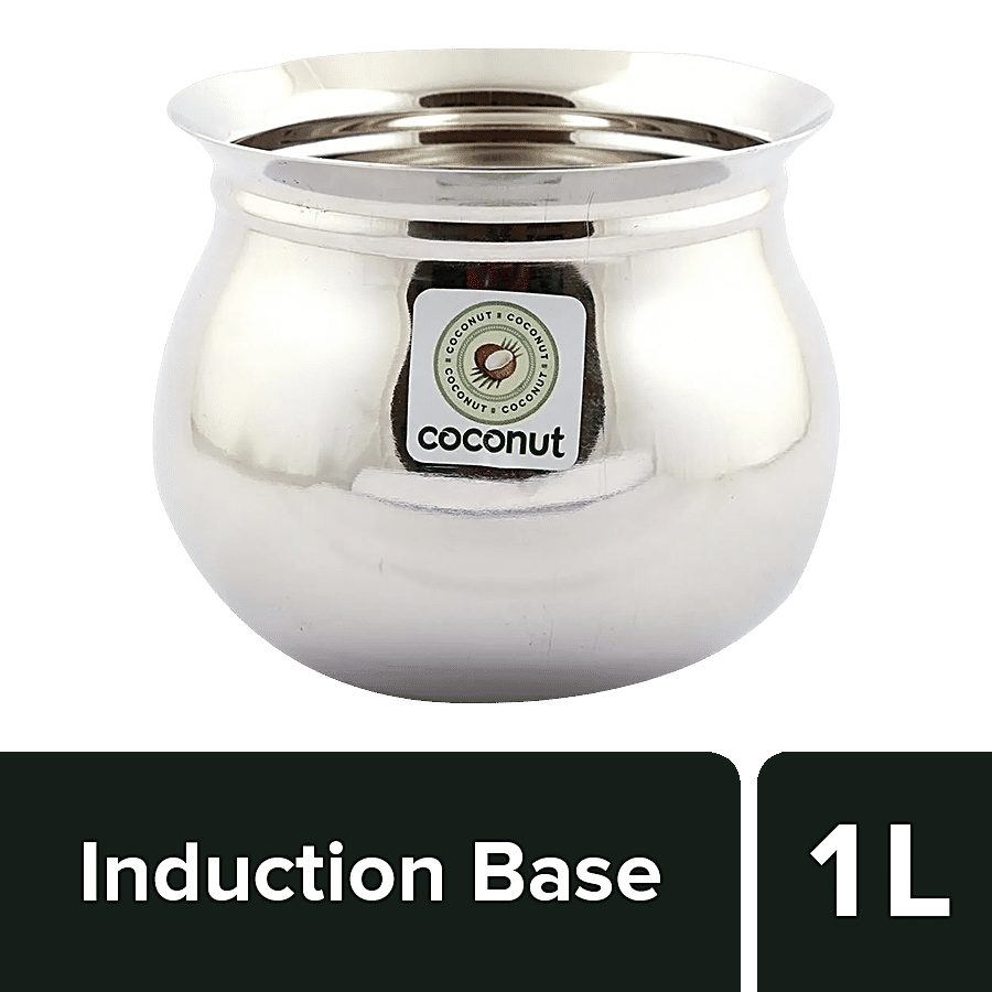 Coconut Stainless Steel Cook & Serve Cook & Serve Urli/Handi - 20 cm