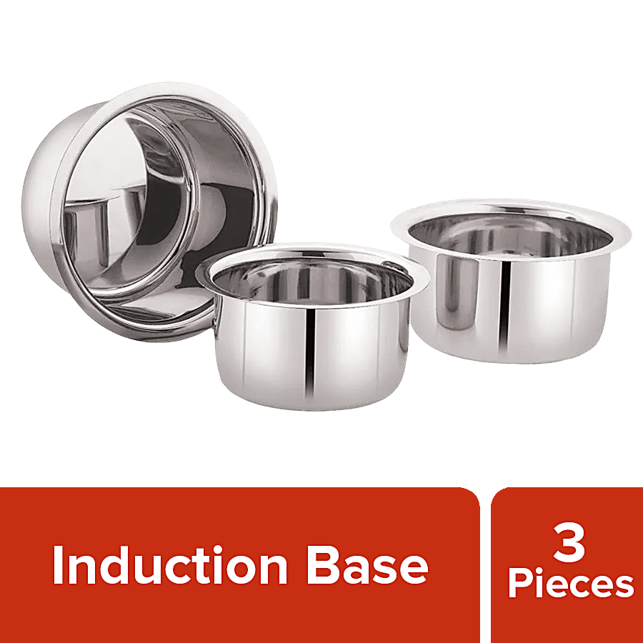 Coconut Stainless Steel Cookware Patila/Tope - Induction Base (13 cm