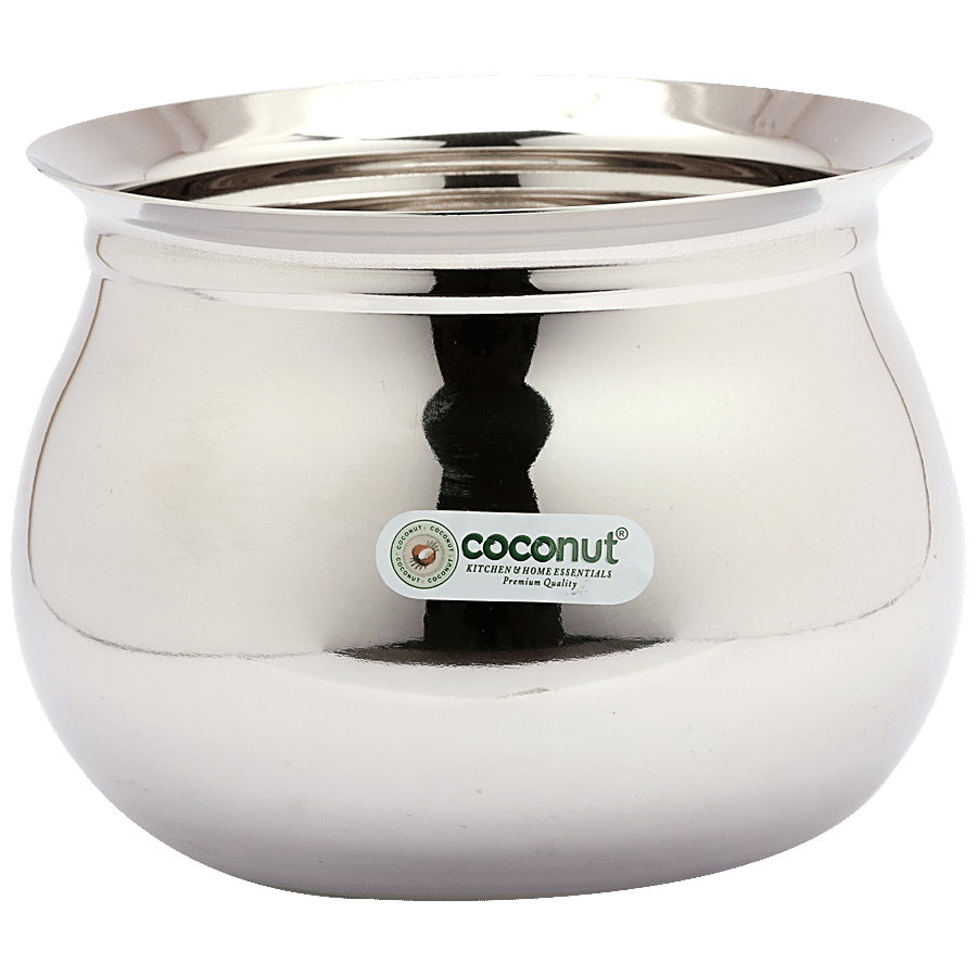 Coconut Stainless Steel Kanchi Handi - Strong