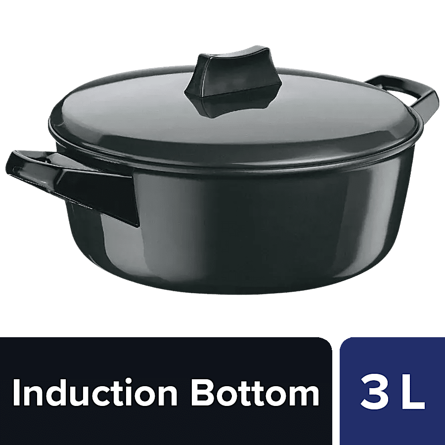 Hawkins Futura Hard Anodised Induction Base Cook N Serve Bowl/Handi - 24 cm