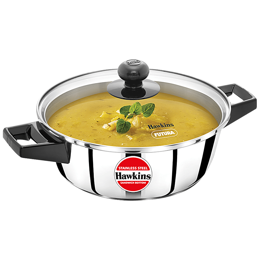 Hawkins Stainless Steel Cook N Serve Casserole - 28 cm