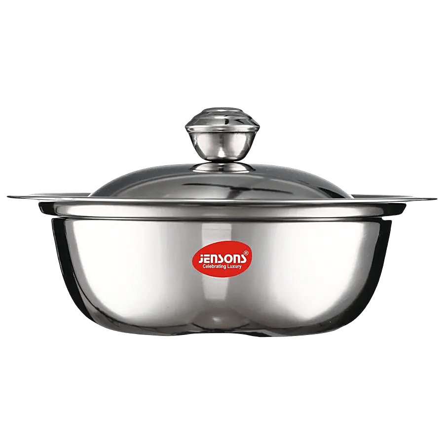 Jensons Stainless Steel Serving Bowl - With Steel Lid