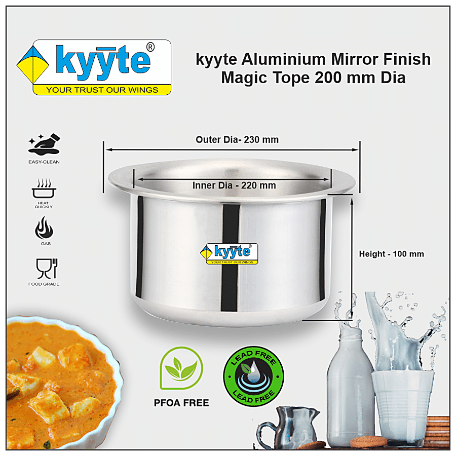 Kyyte Aluminium Mirror Finish Magic Patila/Tope - Regular Bottom