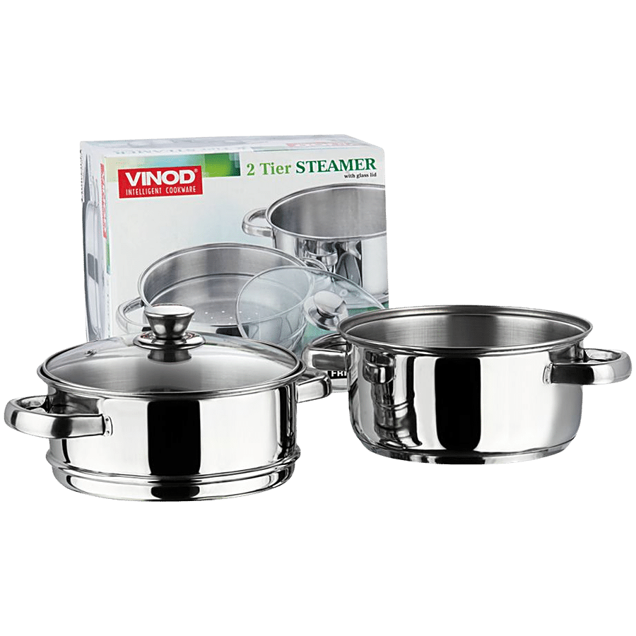 Vinod Stainless Steel Steamer Set - Induction Base