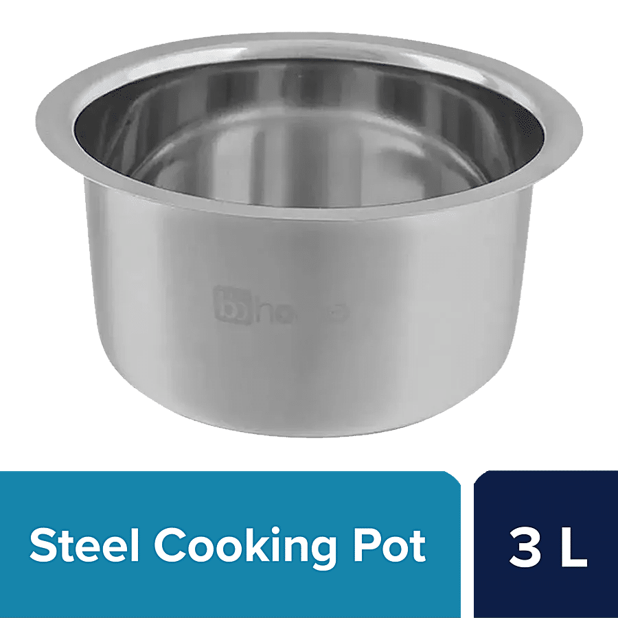 bb home Steel Cooking Pot/Tope/Patila/Bhagona - No.14