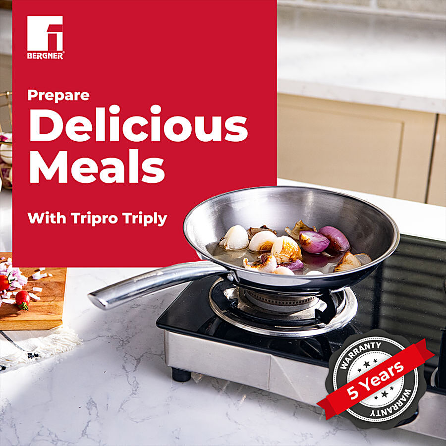 Bergner Tripro Triply Stainless-Steel Fry Pan