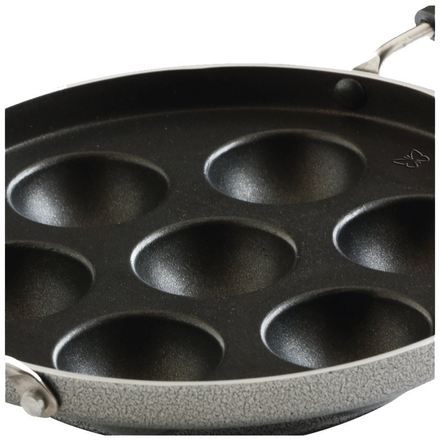 Butterfly Raga Non-Stick Aluminium Appam Patra/Paniyarakkal/Paddu Maker - 20 cm