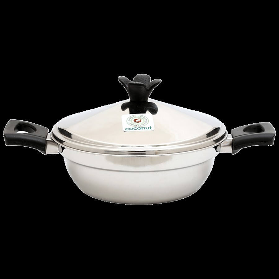 Coconut Stainless Steel Multi Purpose Kadai - Induction Base