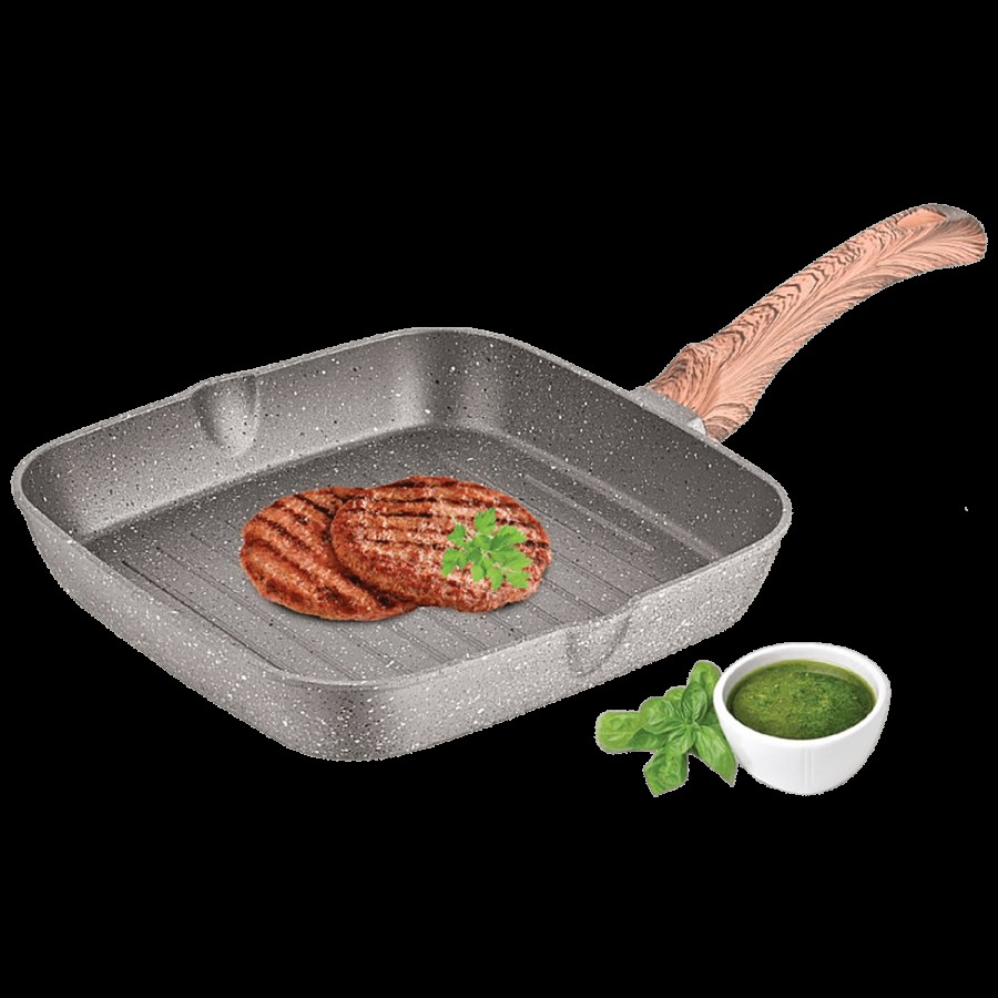 Echt Non Stick Grill Pan - Aluminium Granite Finish