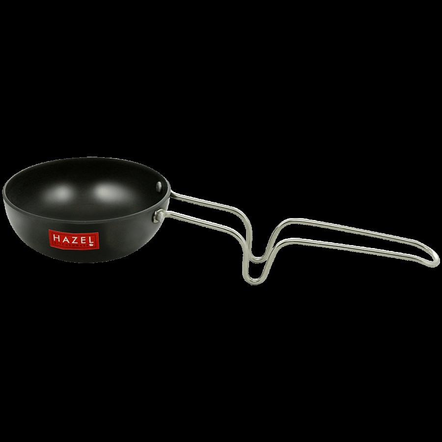 HAZEL Hard Anodised Non-Stick Aluminium Tadka Pan - 10 cm