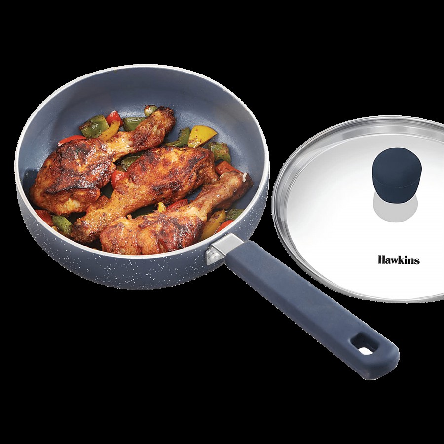 Hawkins Ceramic Nonstick Frying Pan - With Glass Lid