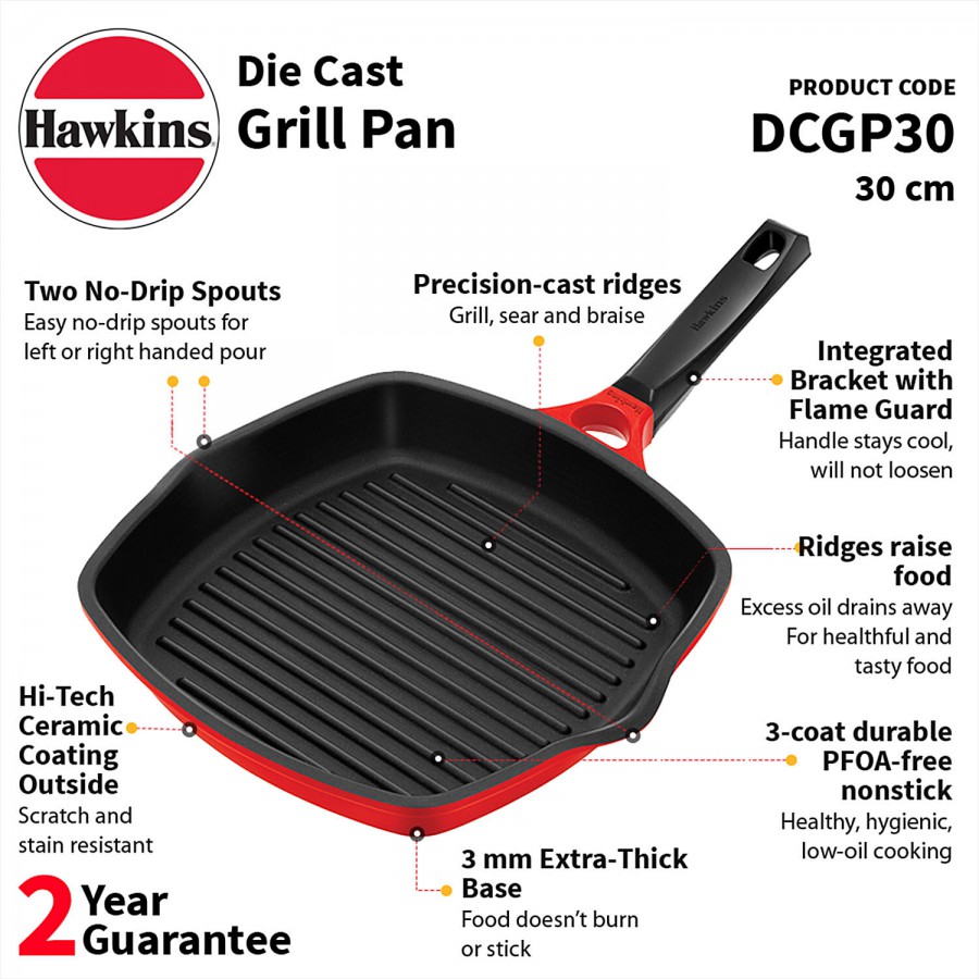 Hawkins Die Cast Grill Pan - 30 cm