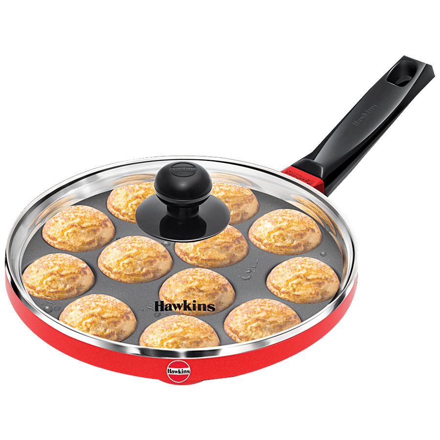 Hawkins Diecast Non-Stick Appe Pan/Appam Patra/Paniyarakkal/Paddu Maker - 22 Cm