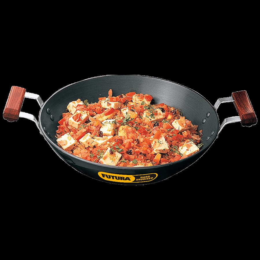 Hawkins Futura Hard Anodised Aluminium Deep-Fry Pan/Kadhai - 26 cm