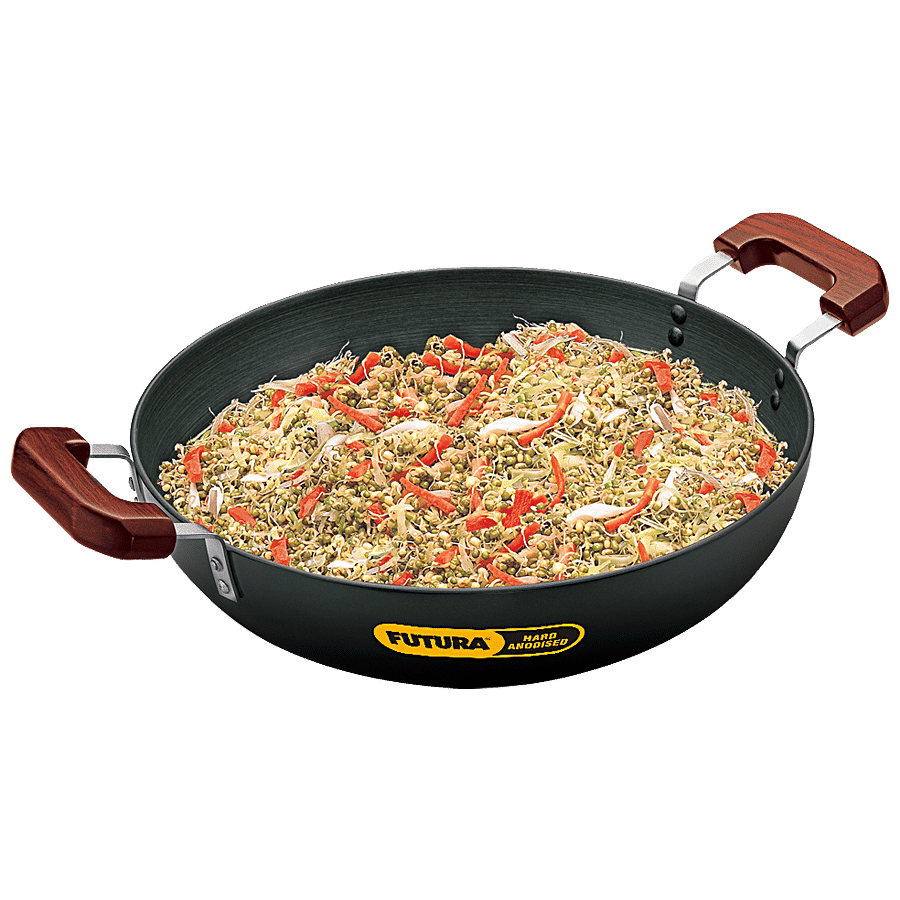 Hawkins Futura Hard Anodised Aluminium Deep-Fry Pan/Kadhai - 36 cm