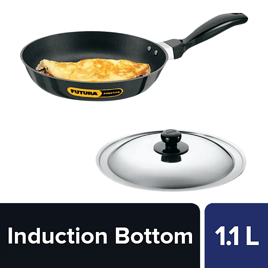 Hawkins Futura Hard Anodised Frying Pan With Steel Lid - Induction Base