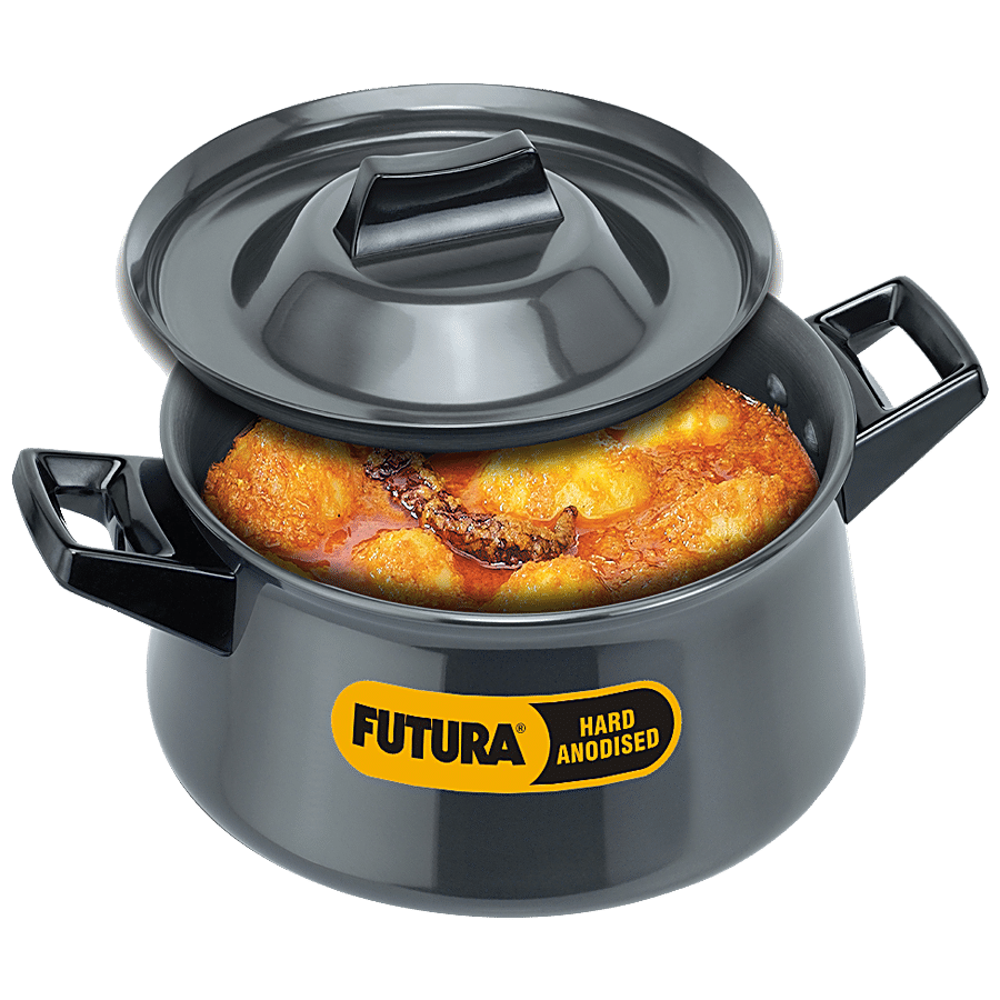 Hawkins Futura Hard Anodised Handi (Saucepan) with Lid 21 cm